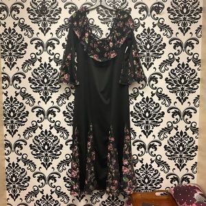 Mid Length Dress with Floral detailing